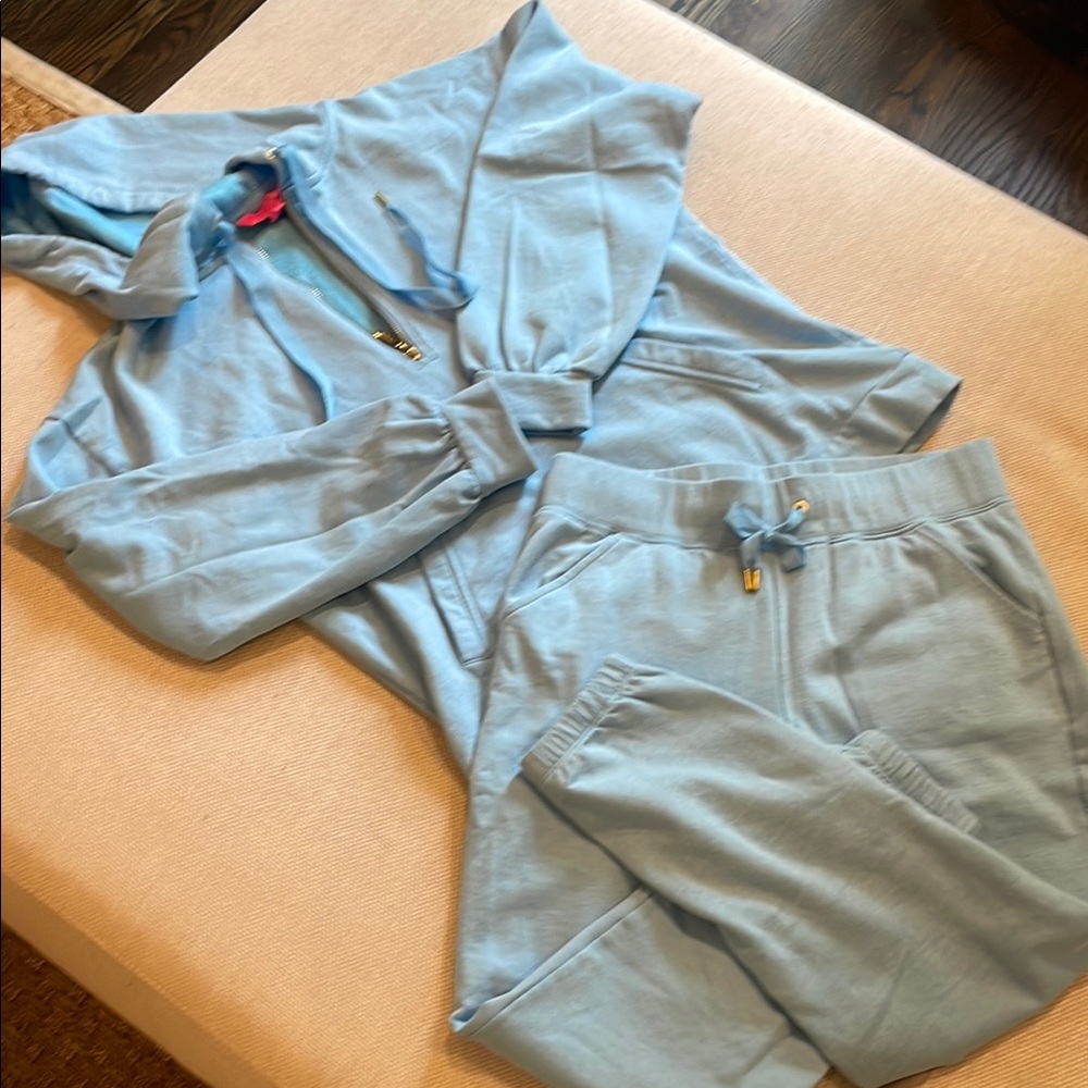 Lilly Pulitzer Light Blue Hoodie and Jogger Set
